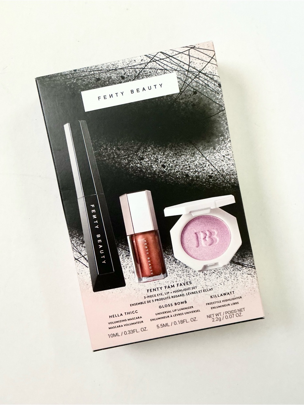 Fenty Fam Faves 3-Piece Eye, Lip gloss, and Highlighter Set